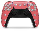 WraptorSkinz Skin Wrap compatible with the Sony PS5 DualSense Controller Paper Planes Coral (CONTROLLER NOT INCLUDED)