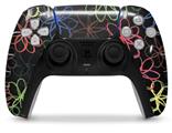 WraptorSkinz Skin Wrap compatible with the Sony PS5 DualSense Controller Kearas Flowers on Black (CONTROLLER NOT INCLUDED)