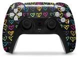 WraptorSkinz Skin Wrap compatible with the Sony PS5 DualSense Controller Kearas Hearts Black (CONTROLLER NOT INCLUDED)
