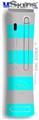 XBOX 360 Faceplate Skin - Psycho Stripes Neon Teal and Gray