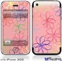 iPhone 3GS Skin - Kearas Flowers on Pink