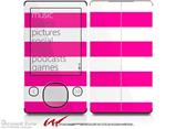 Psycho Stripes Hot Pink and White - Decal Style skin fits Zune 80/120GB  (ZUNE SOLD SEPARATELY)