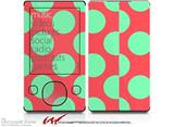 Kearas Polka Dots Green On Salmon - Decal Style skin fits Zune 80/120GB  (ZUNE SOLD SEPARATELY)