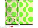 Kearas Polka Dots Lime On Cream - Decal Style skin fits Zune 80/120GB  (ZUNE SOLD SEPARATELY)
