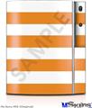 Sony PS3 Skin - Psycho Stripes Orange and White