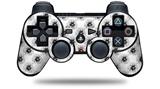Sony PS3 Controller Decal Style Skin - Kearas Daisies Black on White (CONTROLLER NOT INCLUDED)