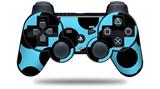 Sony PS3 Controller Decal Style Skin - Kearas Polka Dots Black And Blue (CONTROLLER NOT INCLUDED)
