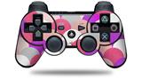 Sony PS3 Controller Decal Style Skin - Brushed Circles Pink (CONTROLLER NOT INCLUDED)