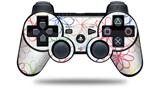 Sony PS3 Controller Decal Style Skin - Kearas Flowers on White (CONTROLLER NOT INCLUDED)