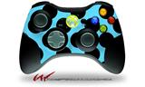 XBOX 360 Wireless Controller Decal Style Skin - Kearas Polka Dots Black And Blue (CONTROLLER NOT INCLUDED)
