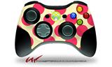 XBOX 360 Wireless Controller Decal Style Skin - Kearas Polka Dots Pink On Cream (CONTROLLER NOT INCLUDED)