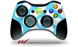 XBOX 360 Wireless Controller Decal Style Skin - Kearas Polka Dots White And Blue (CONTROLLER NOT INCLUDED)