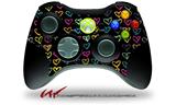 XBOX 360 Wireless Controller Decal Style Skin - Kearas Hearts Black (CONTROLLER NOT INCLUDED)