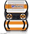 Psycho Stripes Orange and White - Decal Style Skins (fits Sony PSPgo)