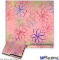 Decal Skin compatible with Sony PS3 Slim Kearas Flowers on Pink