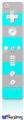 Wii Remote Controller Face ONLY Skin - Psycho Stripes Neon Teal and Gray