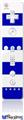 Wii Remote Controller Face ONLY Skin - Psycho Stripes Blue and White
