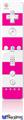 Wii Remote Controller Face ONLY Skin - Psycho Stripes Hot Pink and White