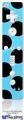 Wii Remote Controller Face ONLY Skin - Kearas Polka Dots Black And Blue