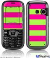 LG Rumor 2 Skin - Psycho Stripes Neon Green and Hot Pink