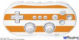 Wii Classic Controller Skin - Psycho Stripes Orange and White