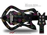 Kearas Peace Signs Black Decal Style Skin - fits Warriors Of Rock Guitar Hero Guitar (GUITAR NOT INCLUDED)