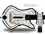 Kearas Hearts White Decal Style Skin - fits Warriors Of Rock Guitar Hero Guitar (GUITAR NOT INCLUDED)