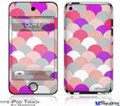 iPod Touch 4G Decal Style Vinyl Skin - Brushed Circles Pink