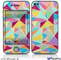 iPhone 4 Decal Style Vinyl Skin - Brushed Geometric (DOES NOT fit newer iPhone 4S)