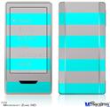 Zune HD Skin - Psycho Stripes Neon Teal and Gray