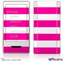 Zune HD Skin - Psycho Stripes Hot Pink and White