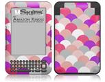 Brushed Circles Pink - Decal Style Skin fits Amazon Kindle 3 Keyboard (with 6 inch display)