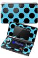 Kearas Polka Dots Black And Blue - Decal Style Skin fits Nintendo 3DS (3DS SOLD SEPARATELY)