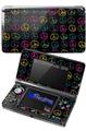 Kearas Peace Signs Black - Decal Style Skin fits Nintendo 3DS (3DS SOLD SEPARATELY)