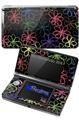 Kearas Flowers on Black - Decal Style Skin fits Nintendo 3DS (3DS SOLD SEPARATELY)