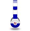 WraptorSkinz Skin Decal Wrap compatible with Beats Solo HD (Original) Psycho Stripes Blue and White (HEADPHONES NOT INCLUDED)