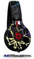 WraptorSkinz Skin Decal Wrap compatible with Beats Mixr Headphones Kearas Flowers on Black Skin Only (HEADPHONES NOT INCLUDED)