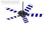 Psycho Stripes Blue and White - Ceiling Fan Skin Kit fits most 52 inch fans (FAN and BLADES SOLD SEPARATELY)