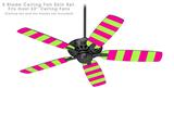 Psycho Stripes Neon Green and Hot Pink - Ceiling Fan Skin Kit fits most 52 inch fans (FAN and BLADES SOLD SEPARATELY)