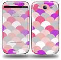 Brushed Circles Pink - Decal Style Skin (fits Samsung Galaxy S III S3)