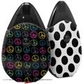 Skin Decal Wrap 2 Pack compatible with Suorin Drop Kearas Peace Signs Black VAPE NOT INCLUDED