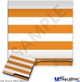 Decal Skin compatible with Sony PS3 Slim Psycho Stripes Orange and White