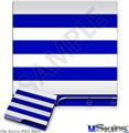 Decal Skin compatible with Sony PS3 Slim Psycho Stripes Blue and White