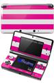 Psycho Stripes Hot Pink and White - Decal Style Skin fits Nintendo 3DS (3DS SOLD SEPARATELY)