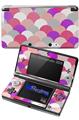 Brushed Circles Pink - Decal Style Skin fits Nintendo 3DS (3DS SOLD SEPARATELY)