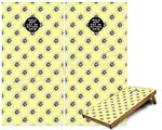 Cornhole Game Board Vinyl Skin Wrap Kit - Premium Laminated - Kearas Daisies Yellow fits 24x48 game boards (GAMEBOARDS NOT INCLUDED)
