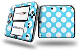 Kearas Polka Dots White And Blue - Decal Style Vinyl Skin fits Nintendo 2DS - 2DS NOT INCLUDED