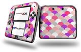 Brushed Circles Pink - Decal Style Vinyl Skin fits Nintendo 2DS - 2DS NOT INCLUDED