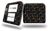 Kearas Hearts Black - Decal Style Vinyl Skin fits Nintendo 2DS - 2DS NOT INCLUDED