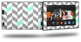 Chevrons Gray And Seafoam - Decal Style Skin fits 2013 Amazon Kindle Fire HD 7 inch
